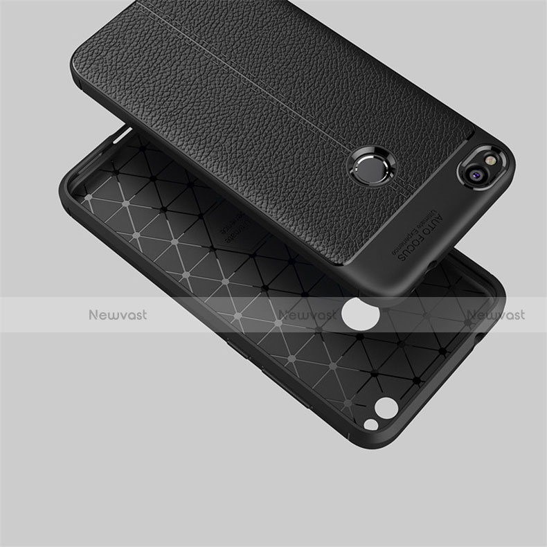 Soft Luxury Leather Snap On Case for Huawei P8 Lite (2017) Black