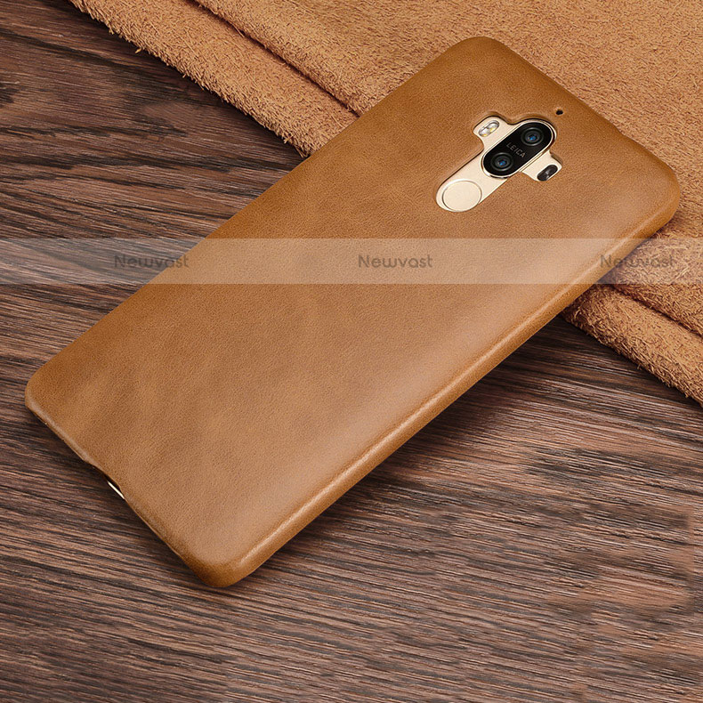 Soft Luxury Leather Snap On Case L01 for Huawei Mate 9 Brown