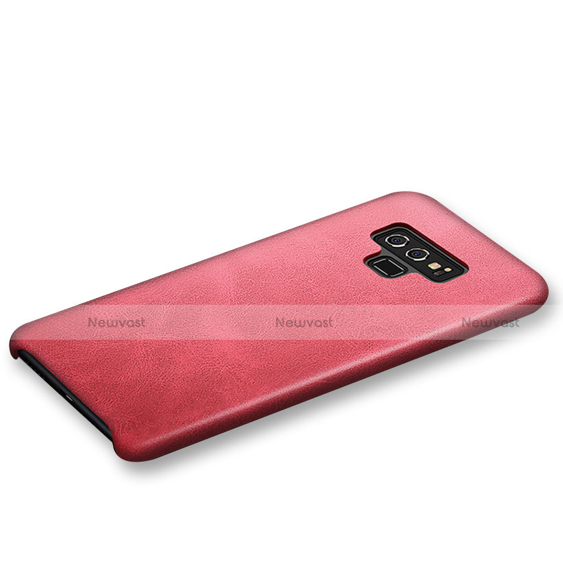 Soft Luxury Leather Snap On Case L01 for Samsung Galaxy Note 9 Red