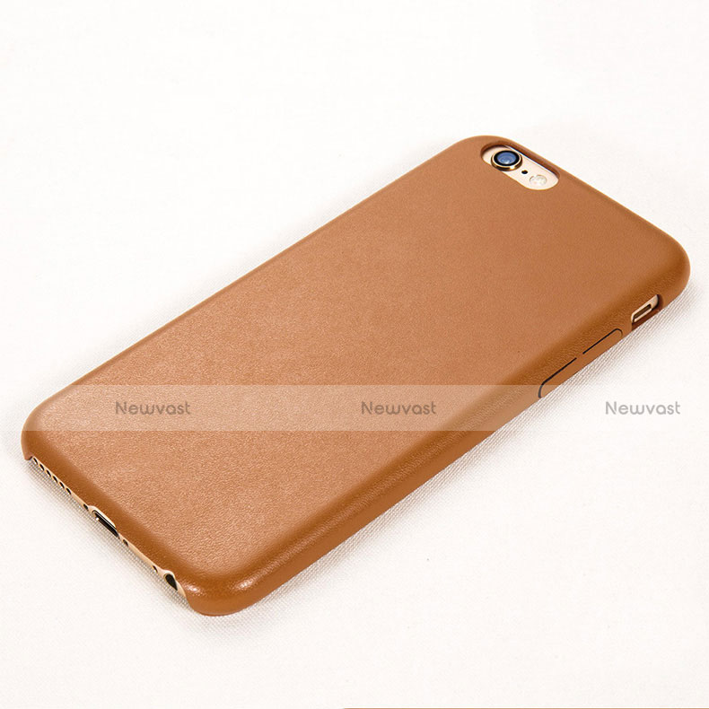 Soft Luxury Leather Snap On Case L02 for Apple iPhone 6 Brown