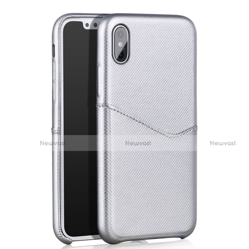 Soft Luxury Leather Snap On Case L05 for Apple iPhone Xs Max White