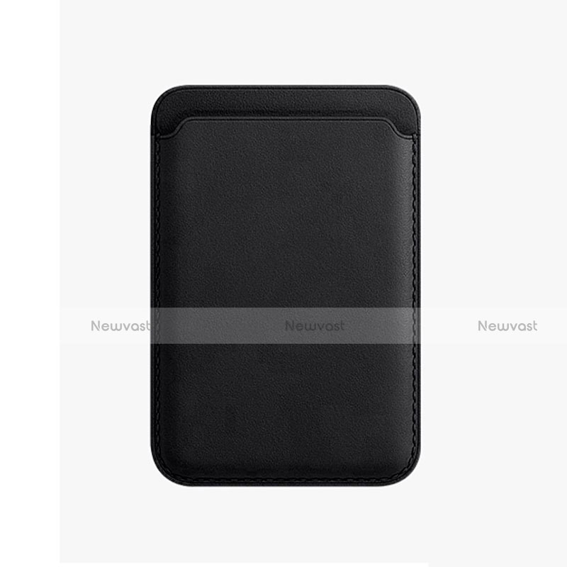 Soft Luxury Leather Wallet with Mag-Safe Magnetic for Apple iPhone 12 Mini Black