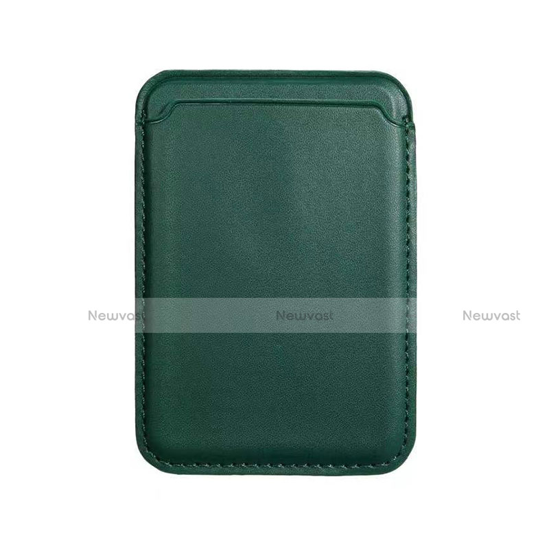 Soft Luxury Leather Wallet with Mag-Safe Magnetic for Apple iPhone 12 Pro Green
