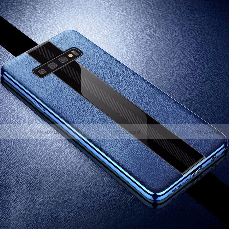 Soft Silicone Gel Leather Snap On Case Cover A01 for Samsung Galaxy S10 Plus