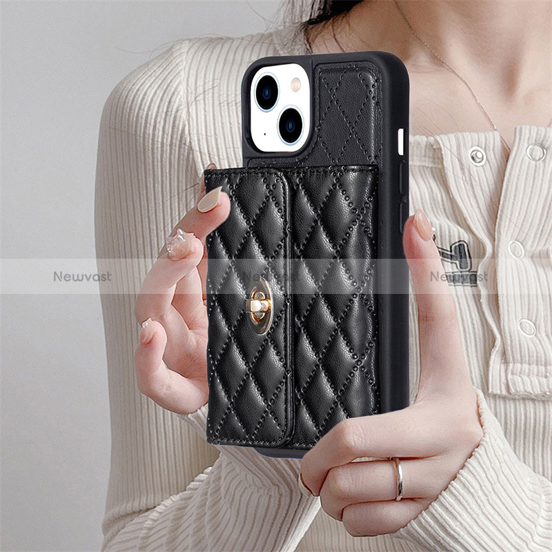 Soft Silicone Gel Leather Snap On Case Cover BF1 for Apple iPhone 13