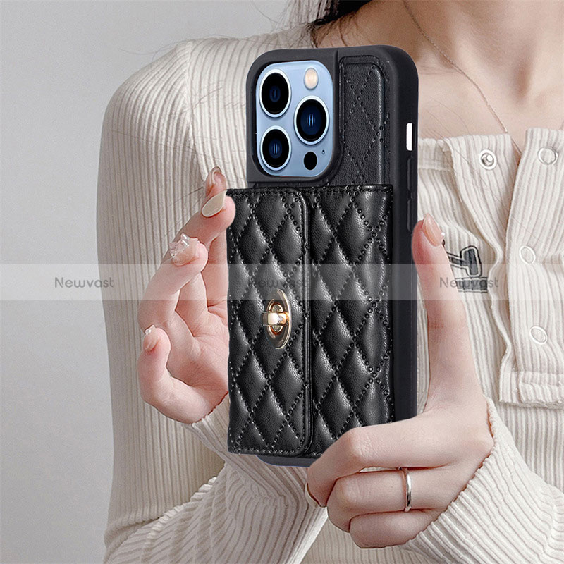 Soft Silicone Gel Leather Snap On Case Cover BF1 for Apple iPhone 13 Pro Max