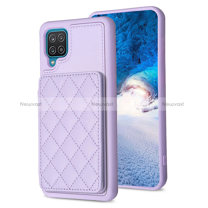 Soft Silicone Gel Leather Snap On Case Cover BF1 for Samsung Galaxy A12 Nacho
