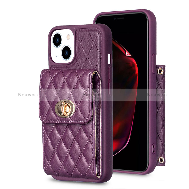 Soft Silicone Gel Leather Snap On Case Cover BF2 for Apple iPhone 13