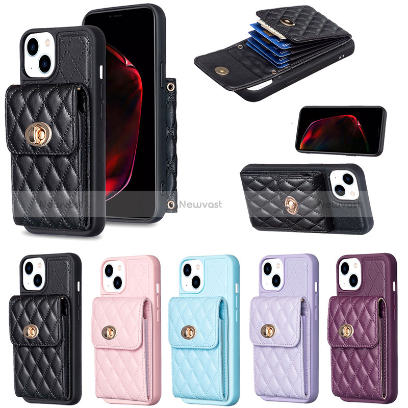 Soft Silicone Gel Leather Snap On Case Cover BF2 for Apple iPhone 13