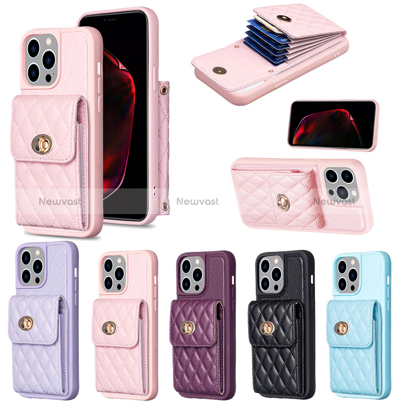 Soft Silicone Gel Leather Snap On Case Cover BF2 for Apple iPhone 13 Pro