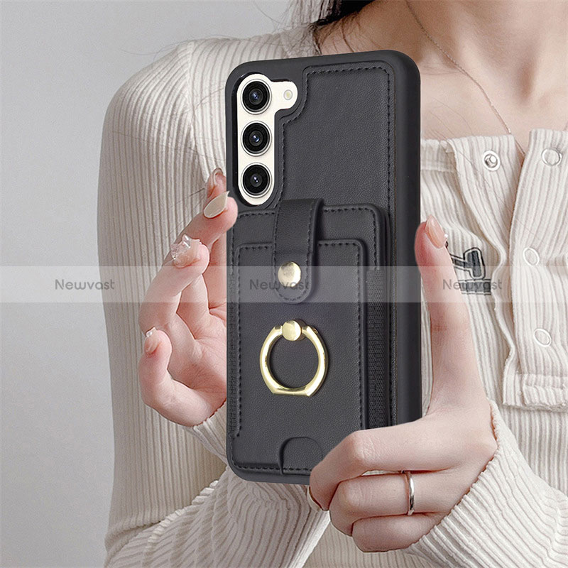 Soft Silicone Gel Leather Snap On Case Cover BF2 for Samsung Galaxy S22 5G