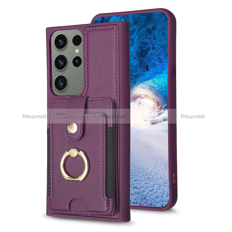 Soft Silicone Gel Leather Snap On Case Cover BF2 for Samsung Galaxy S23 Ultra 5G