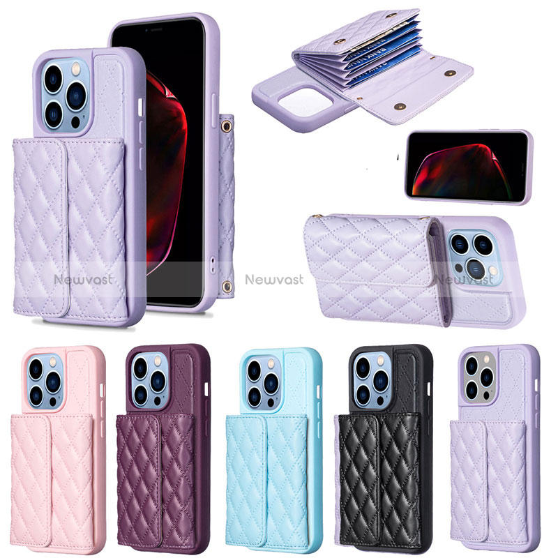 Soft Silicone Gel Leather Snap On Case Cover BF3 for Apple iPhone 15 Pro