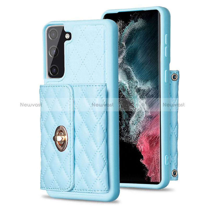 Soft Silicone Gel Leather Snap On Case Cover BF3 for Samsung Galaxy S21 FE 5G