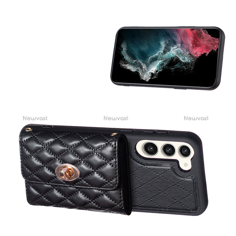 Soft Silicone Gel Leather Snap On Case Cover BF3 for Samsung Galaxy S22 Plus 5G