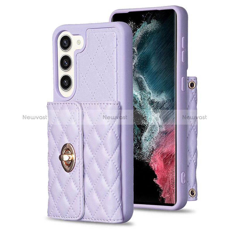 Soft Silicone Gel Leather Snap On Case Cover BF3 for Samsung Galaxy S23 5G