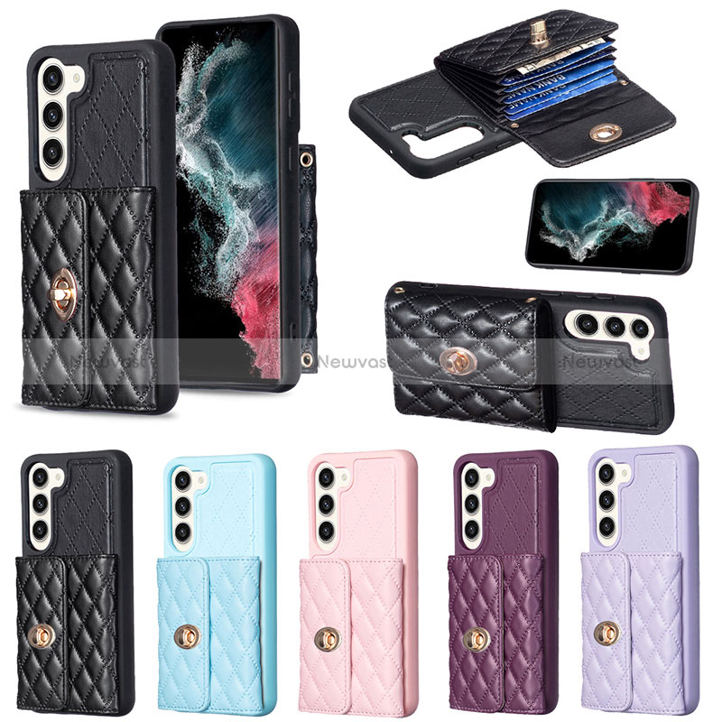 Soft Silicone Gel Leather Snap On Case Cover BF3 for Samsung Galaxy S23 5G