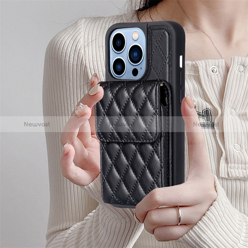 Soft Silicone Gel Leather Snap On Case Cover BF4 for Apple iPhone 13 Pro