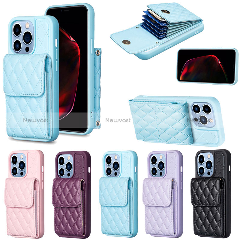 Soft Silicone Gel Leather Snap On Case Cover BF4 for Apple iPhone 13 Pro