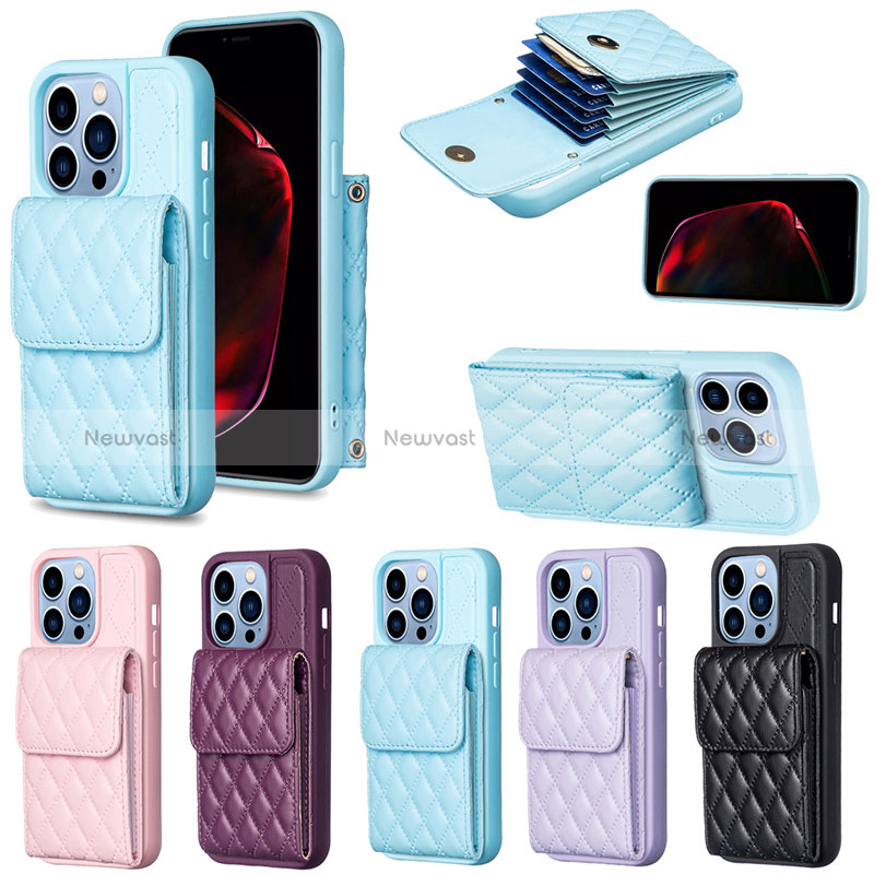 Soft Silicone Gel Leather Snap On Case Cover BF4 for Apple iPhone 15 Pro