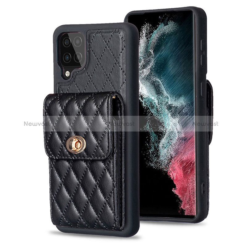Soft Silicone Gel Leather Snap On Case Cover BF4 for Samsung Galaxy A12 Nacho