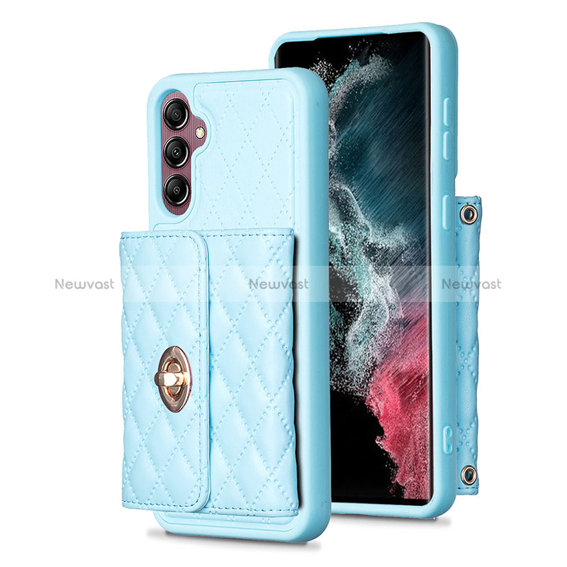 Soft Silicone Gel Leather Snap On Case Cover BF4 for Samsung Galaxy A14 5G