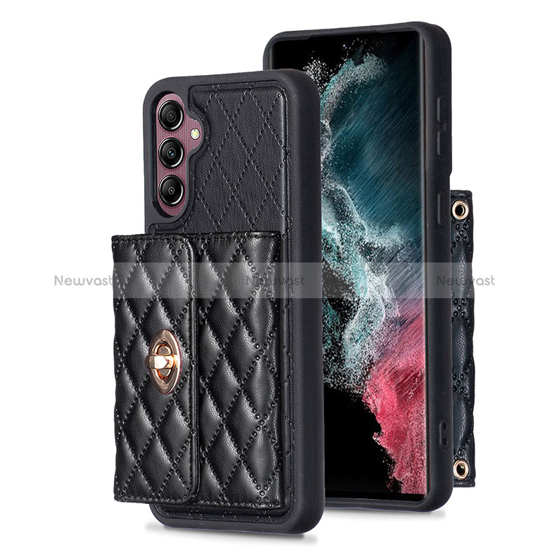 Soft Silicone Gel Leather Snap On Case Cover BF4 for Samsung Galaxy A14 5G