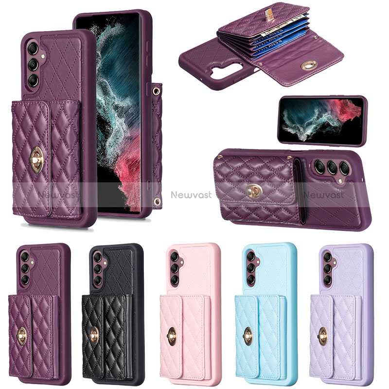 Soft Silicone Gel Leather Snap On Case Cover BF4 for Samsung Galaxy A14 5G