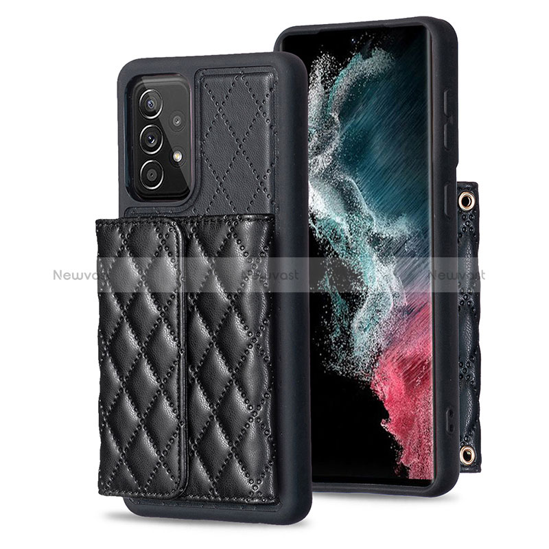 Soft Silicone Gel Leather Snap On Case Cover BF4 for Samsung Galaxy A52 4G