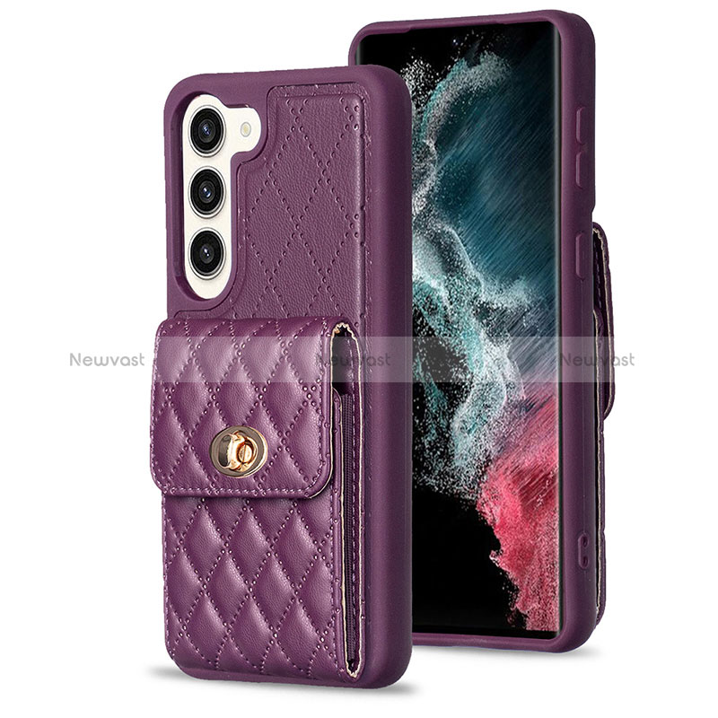 Soft Silicone Gel Leather Snap On Case Cover BF4 for Samsung Galaxy S23 Plus 5G