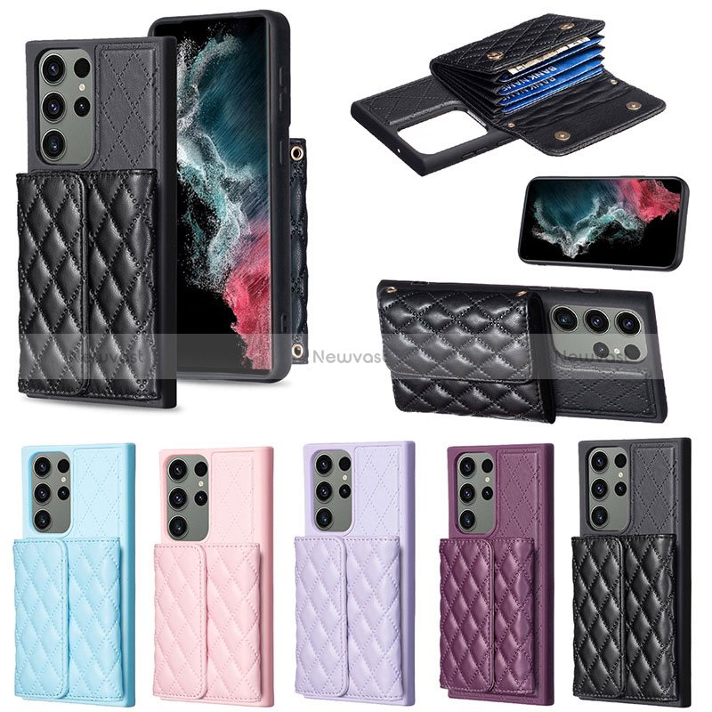 Soft Silicone Gel Leather Snap On Case Cover BF5 for Samsung Galaxy S23 Ultra 5G