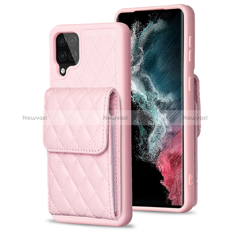 Soft Silicone Gel Leather Snap On Case Cover BF6 for Samsung Galaxy A12 Nacho