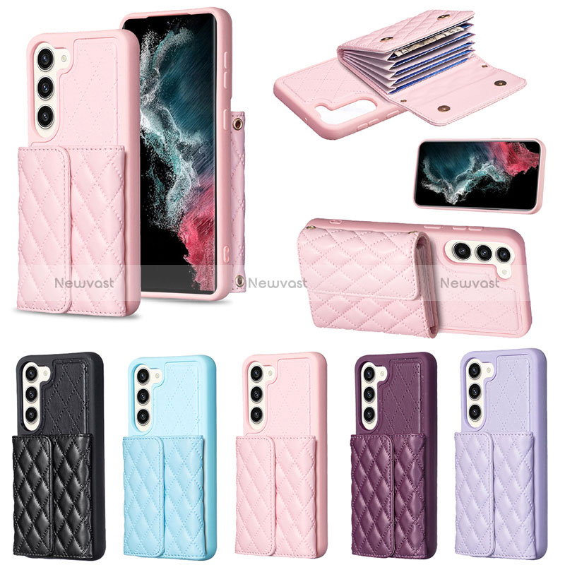 Soft Silicone Gel Leather Snap On Case Cover BF6 for Samsung Galaxy S22 Plus 5G