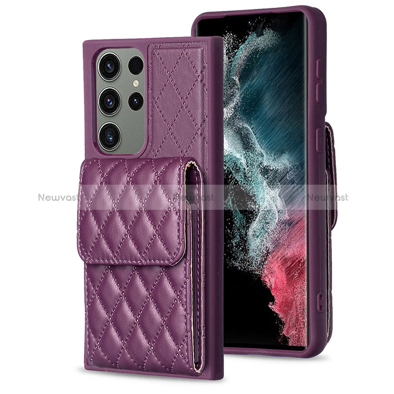 Soft Silicone Gel Leather Snap On Case Cover BF6 for Samsung Galaxy S23 Ultra 5G