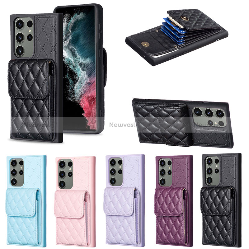 Soft Silicone Gel Leather Snap On Case Cover BF6 for Samsung Galaxy S24 Ultra 5G