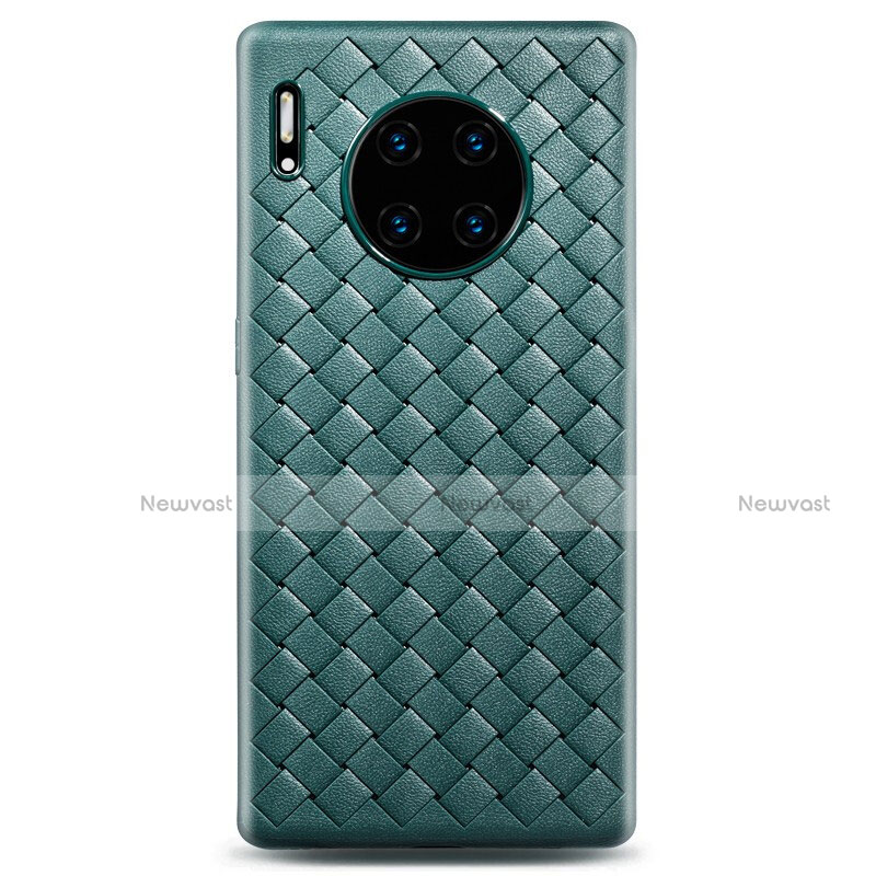Soft Silicone Gel Leather Snap On Case Cover D01 for Huawei Mate 30 Green