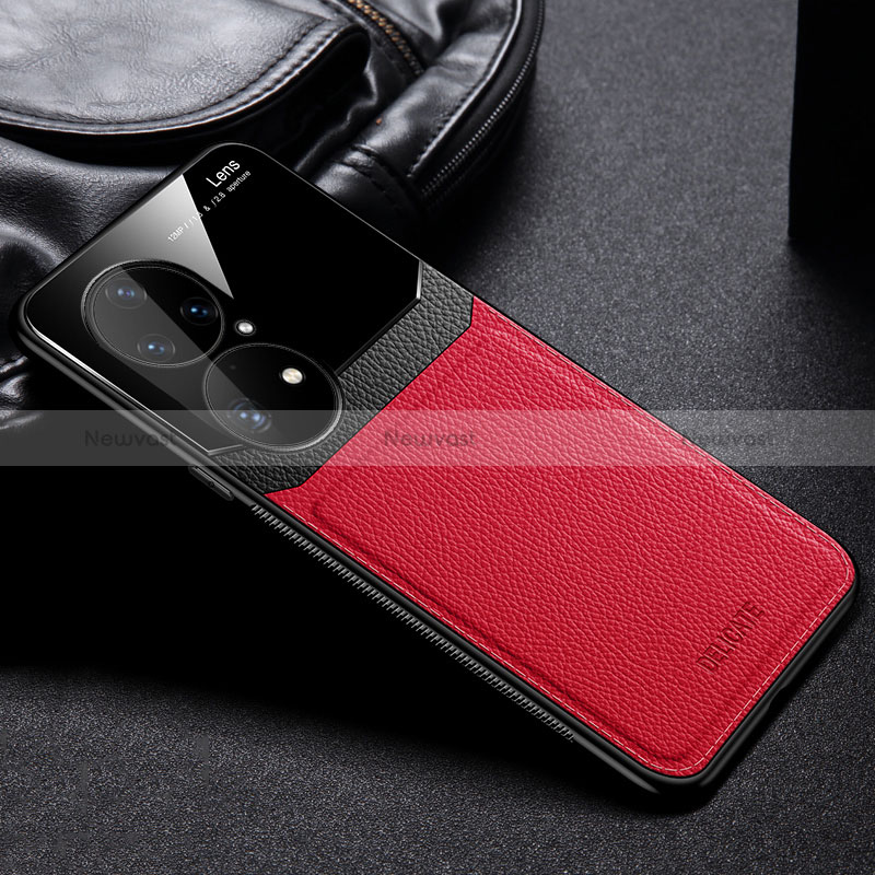 Soft Silicone Gel Leather Snap On Case Cover FL1 for Huawei P50 Pro