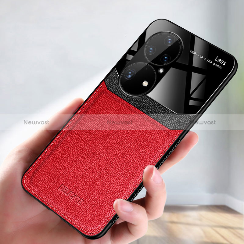 Soft Silicone Gel Leather Snap On Case Cover FL1 for Huawei P50 Pro