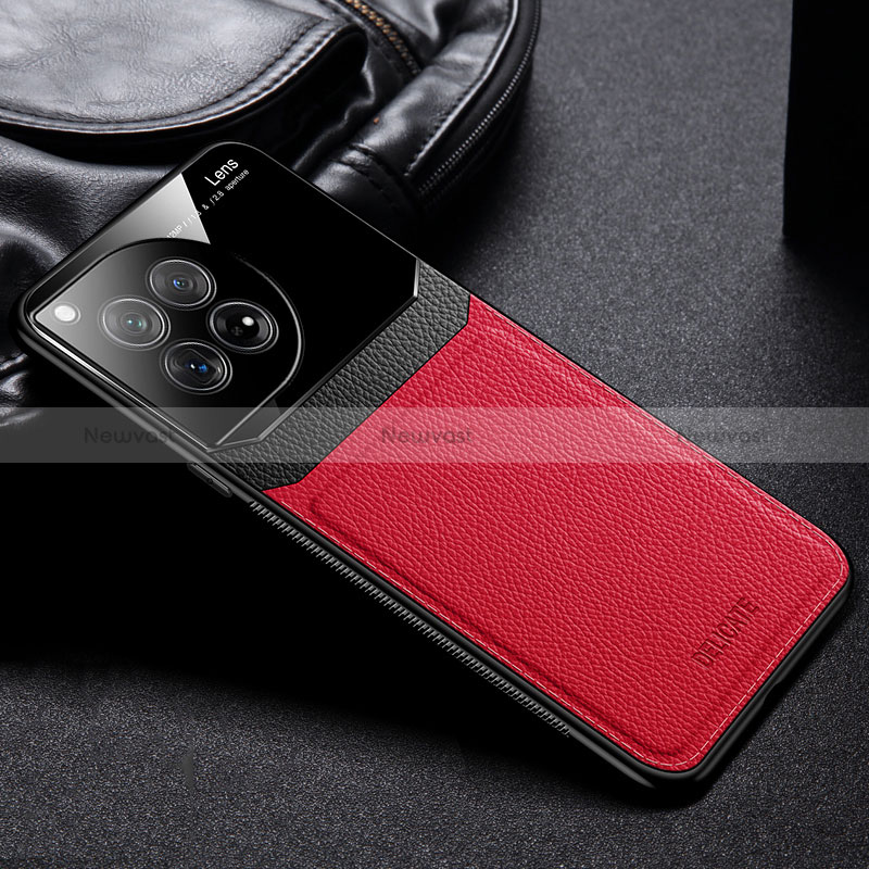 Soft Silicone Gel Leather Snap On Case Cover FL1 for OnePlus 12 5G