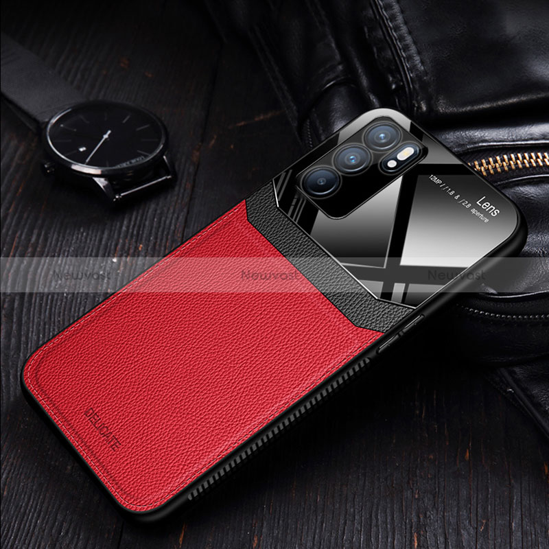 Soft Silicone Gel Leather Snap On Case Cover FL1 for Oppo Reno6 5G