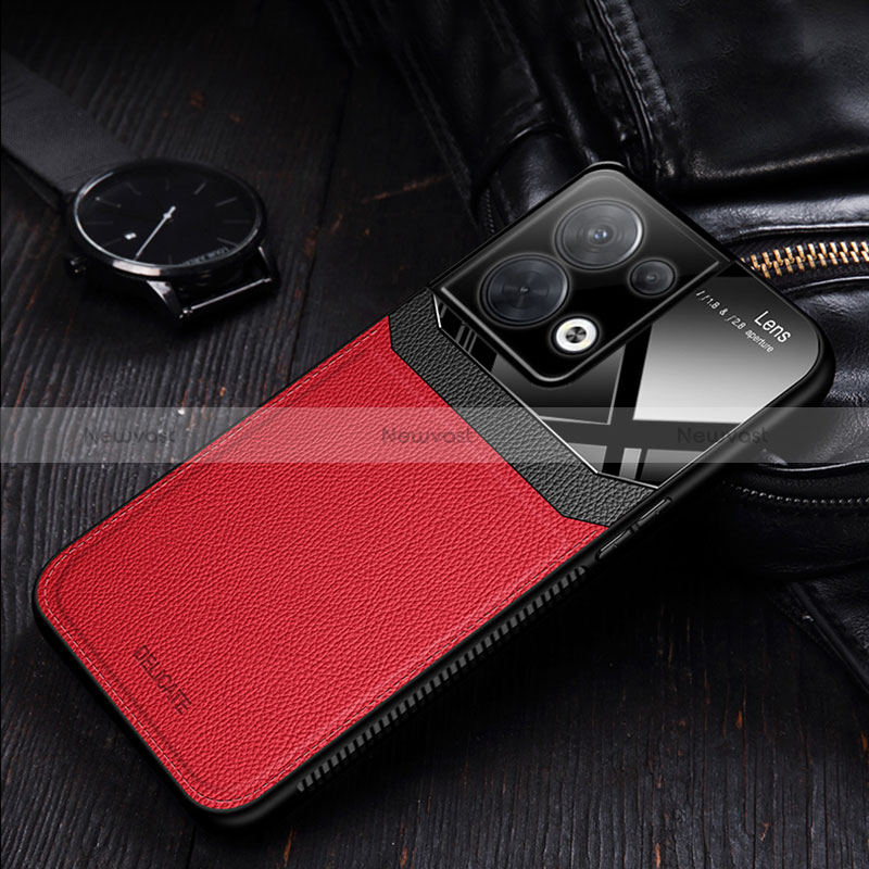 Soft Silicone Gel Leather Snap On Case Cover FL1 for Oppo Reno9 Pro 5G