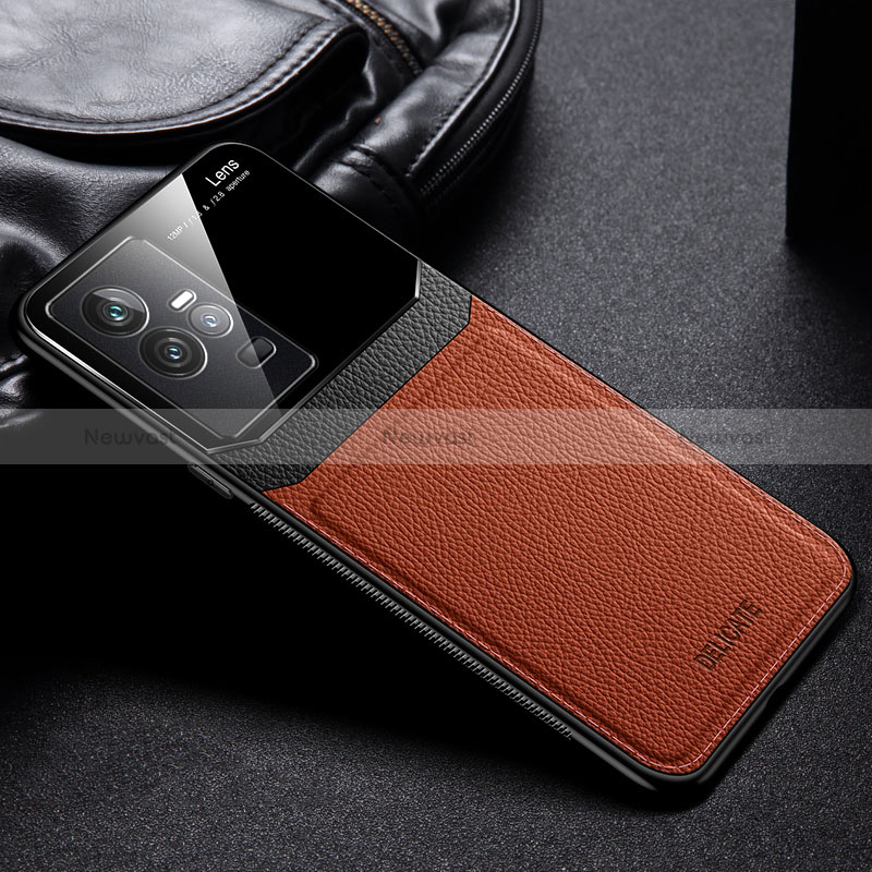 Soft Silicone Gel Leather Snap On Case Cover FL1 for Vivo iQOO 11 5G