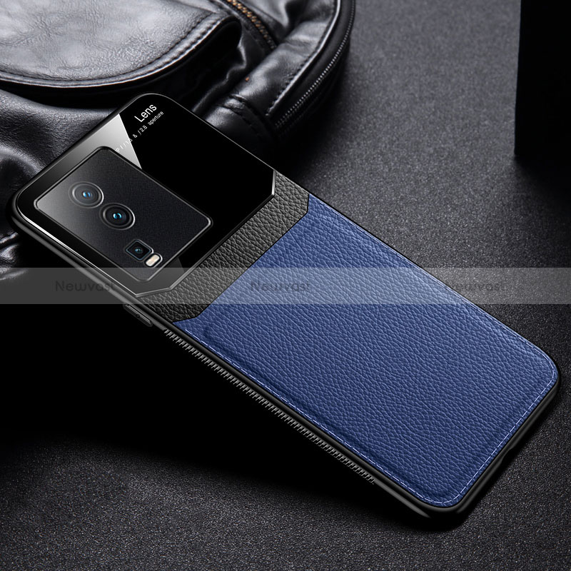 Soft Silicone Gel Leather Snap On Case Cover FL1 for Vivo iQOO Neo7 5G