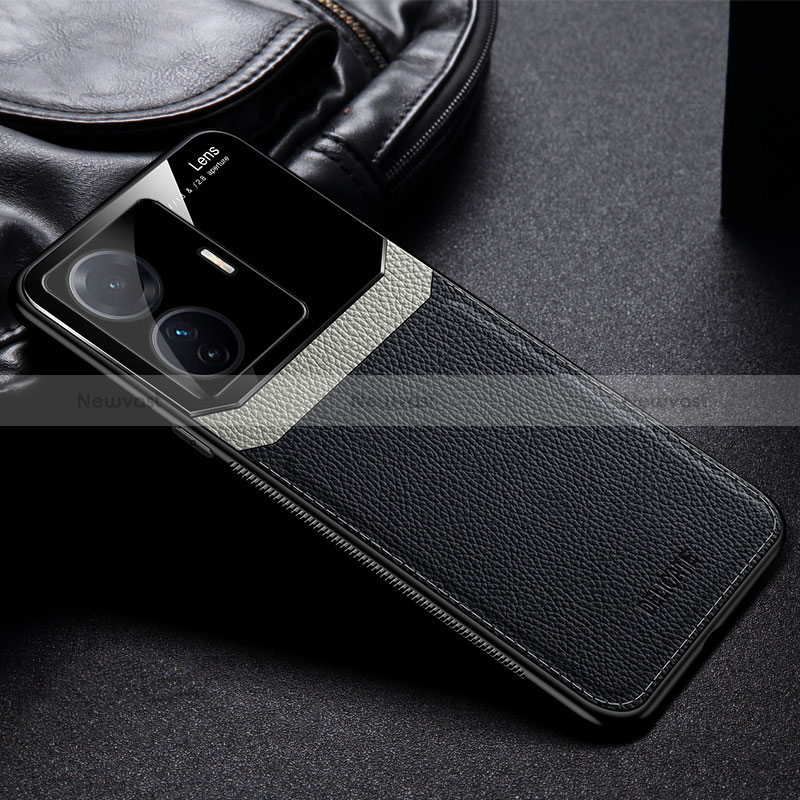 Soft Silicone Gel Leather Snap On Case Cover FL1 for Vivo T1 5G