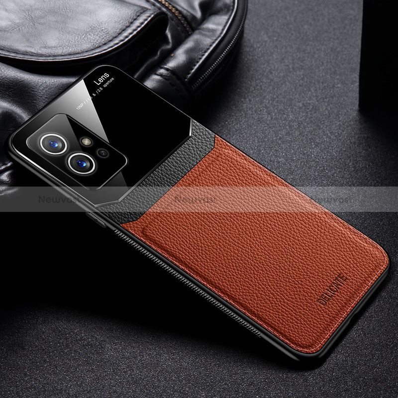 Soft Silicone Gel Leather Snap On Case Cover FL1 for Vivo T1 5G India