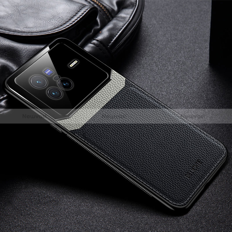 Soft Silicone Gel Leather Snap On Case Cover FL1 for Vivo X80 5G