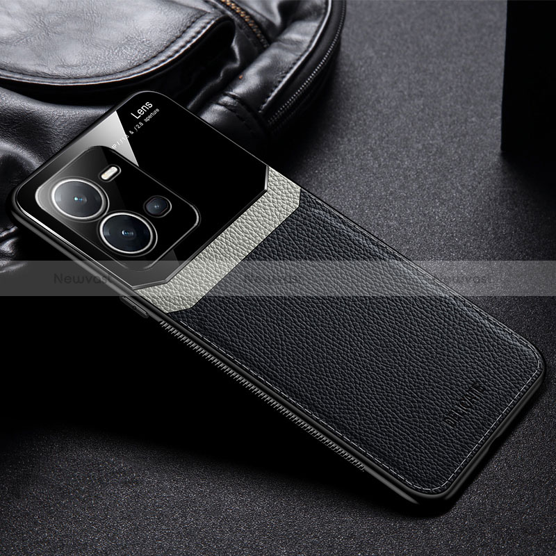 Soft Silicone Gel Leather Snap On Case Cover FL1 for Vivo X80 Lite 5G