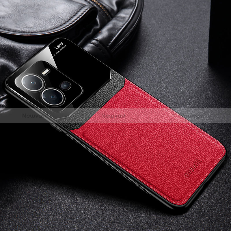 Soft Silicone Gel Leather Snap On Case Cover FL1 for Vivo X80 Lite 5G