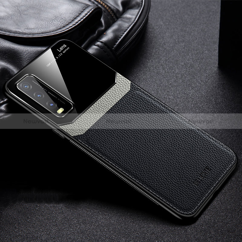 Soft Silicone Gel Leather Snap On Case Cover FL1 for Vivo Y11s