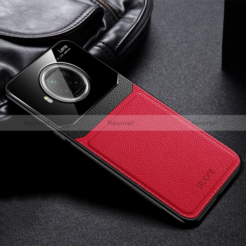 Soft Silicone Gel Leather Snap On Case Cover FL1 for Xiaomi Mi 10T Lite 5G Red